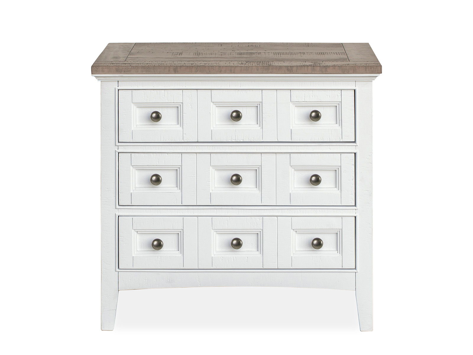 Heron Cove - Two Tone Drawer Nightstand - Chalk White And Dovetail Gray