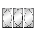 Rectangular Wall Mirrors With Frame, Home Decor For Living Room Bedroom Entryway - Black
