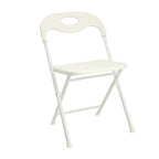 Folding Chairs, Stackable & Waterproof (Set of 4) - White