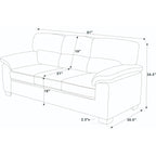 Vintage Inspired 3 Seat Sofa With Tufted Cushions