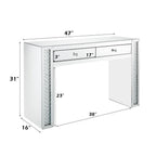 Nysa - Vanity Desk - Mirrored & Faux Crystals