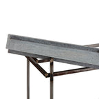 Percy Galvanized Metal Bar Cart - Gray