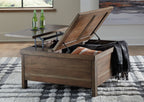 Moriville - Lift Top Cocktail Table - Grayish Brown
