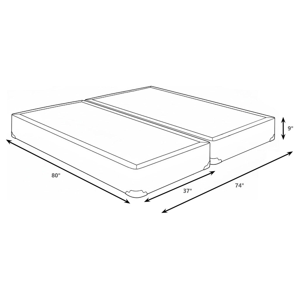 Mercer 9-inch Split Eastern King Standard Box Spring Foundation