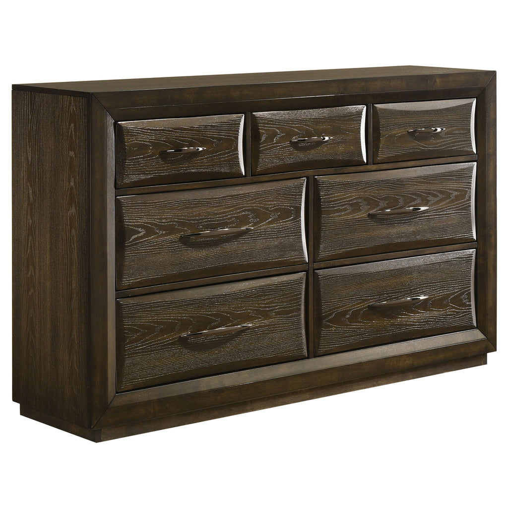 Atlas 4-piece Eastern King Bedroom Set Dark Oak
