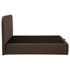 Anders Upholstered Full Storage Lift Platform Bed Chocolate