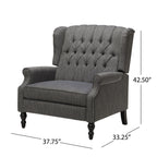 Dunham - Contemporary Fabric Tufted Oversized Pushback Recliner