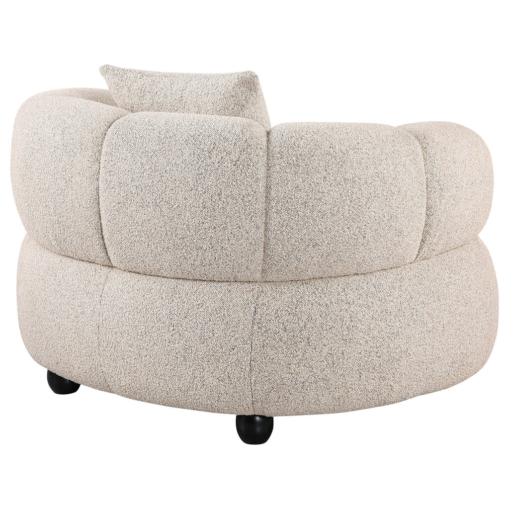 Whitney Contemporary Channel Tufted Woven Fabric Upholstered Accent Chair