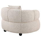 Whitney Contemporary Channel Tufted Woven Fabric Upholstered Accent Chair