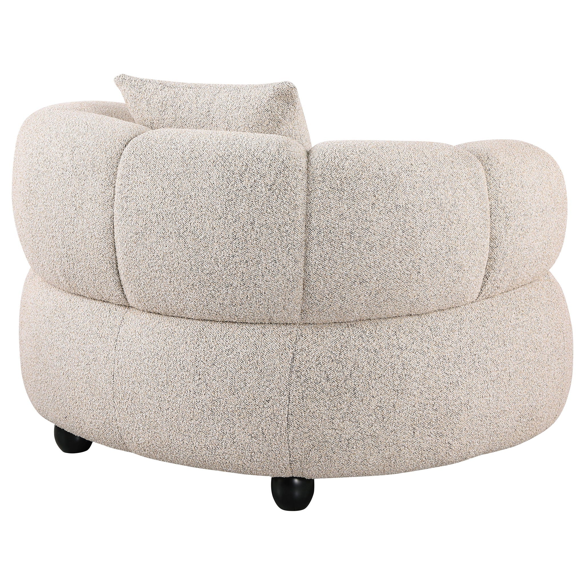 Whitney Contemporary Channel Tufted Woven Fabric Upholstered Accent Chair