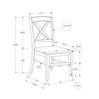Dining Chair, Side, Dining Room, Transitional (Set of 2)