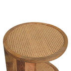Close Knit Corner End Table - Oak