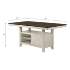 Tasnim - Counter Dining Table - Oak & Antique White