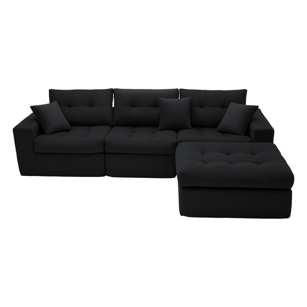 Corner Chaise L-Shaped Sectional Sofa Bed