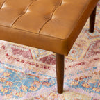 Mark - Tufted Square Genuine Upholstered Ottoman