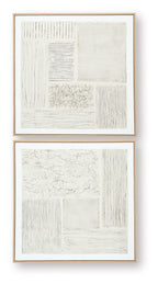 Andorfield - Wall Art Set (Set of 2) - Beige / Black / White