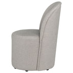 Aubrey Upholstered Barrel Dining Side Chair Beige (Set of 2)