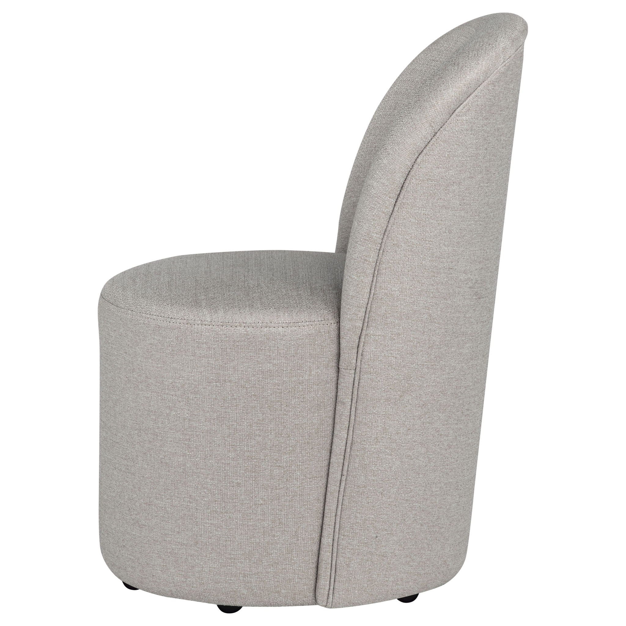 Aubrey Upholstered Barrel Dining Side Chair Beige (Set of 2)