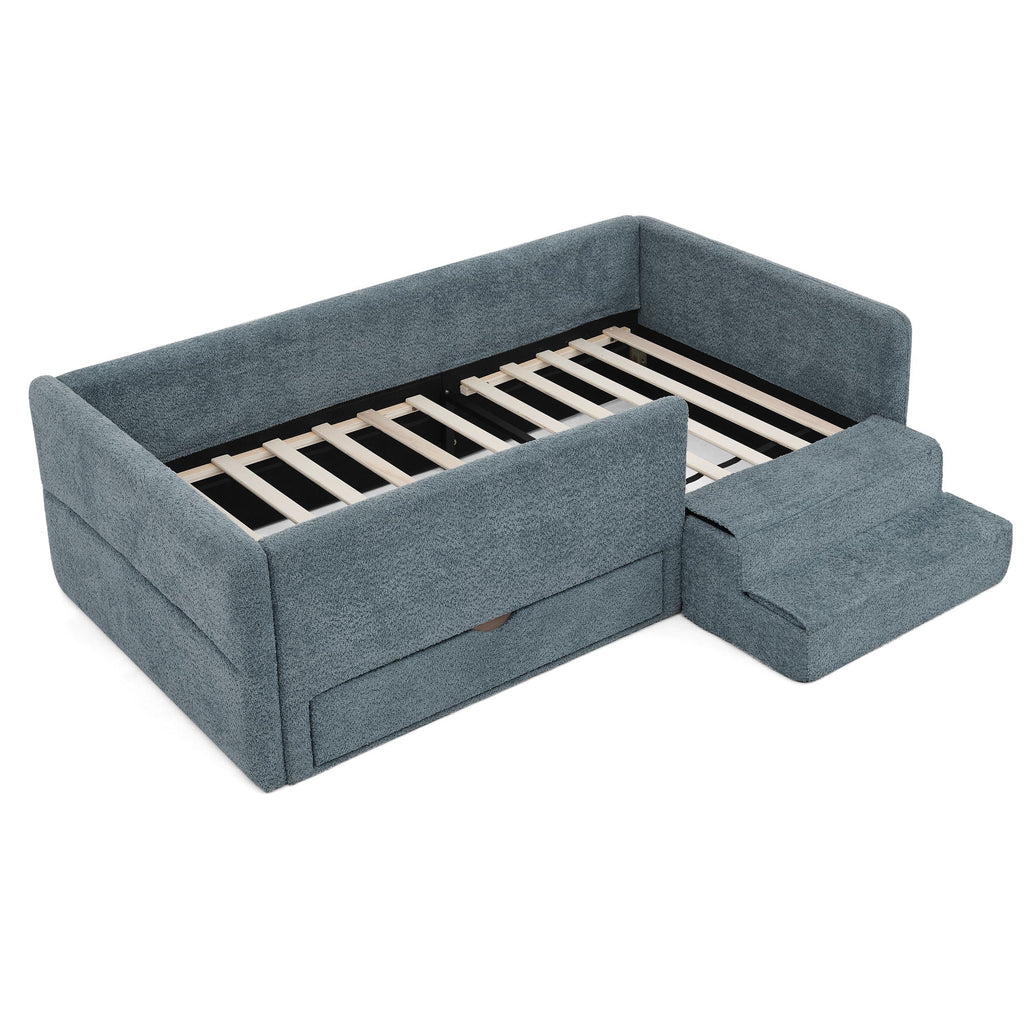 Safe Kids Bed With Guardrails And Storage