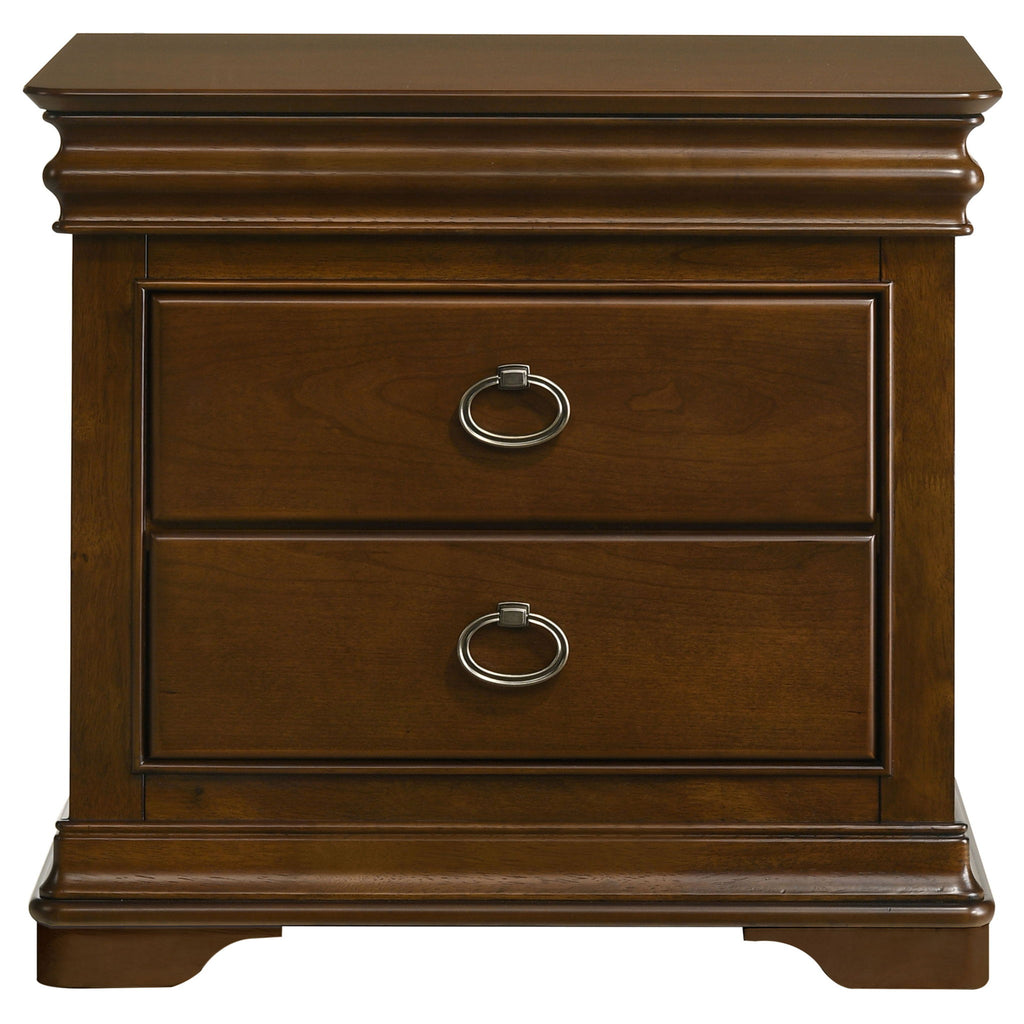 Garland 2-drawer Nightstand Bedside Table Brown Cherry