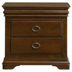 Garland 2-drawer Nightstand Bedside Table Brown Cherry