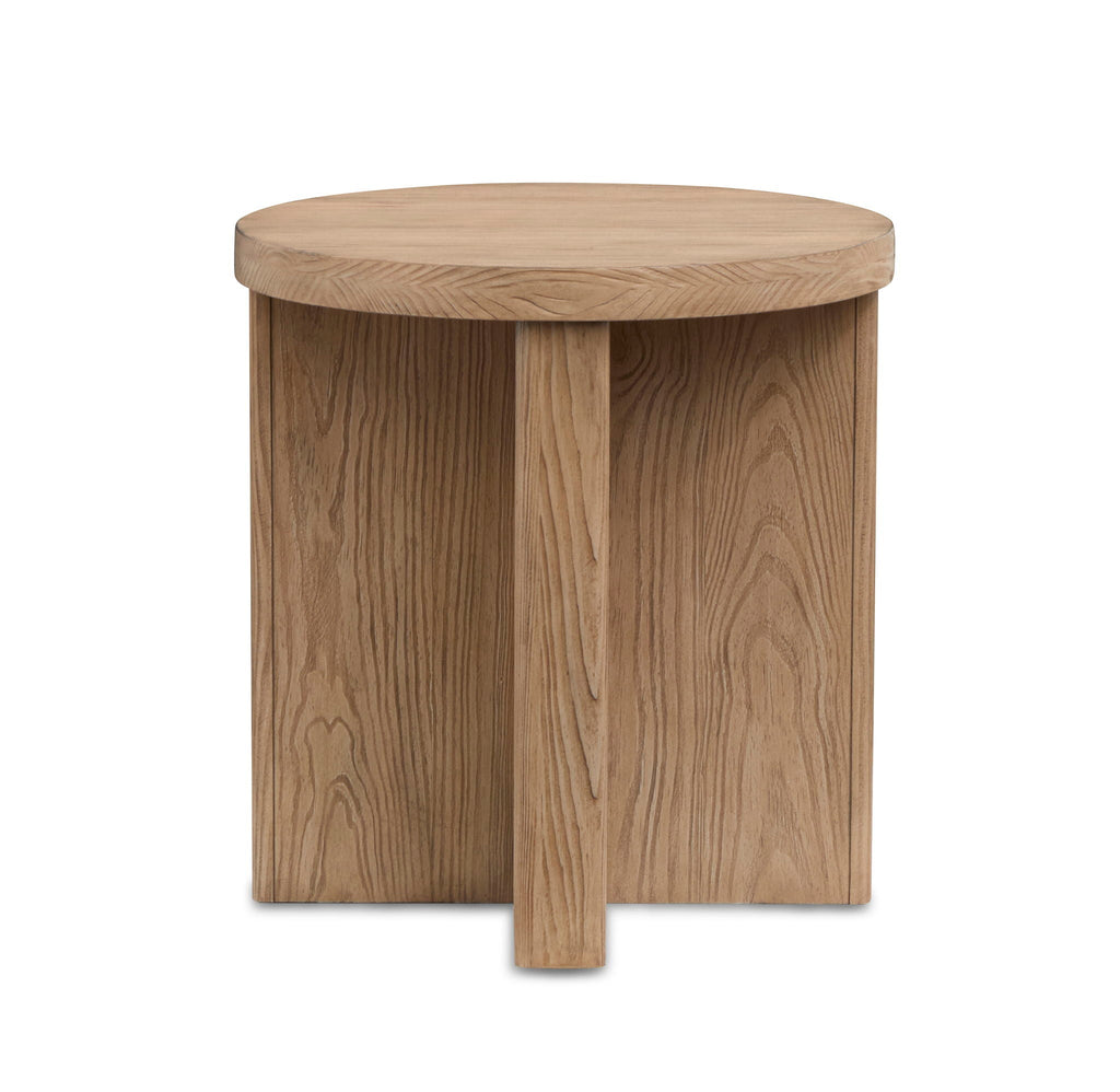 Hayden - Round End Table - Golden Oat