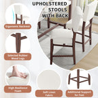 5 Piece Counter Height Dining Set With 4 Upholstered Chairs