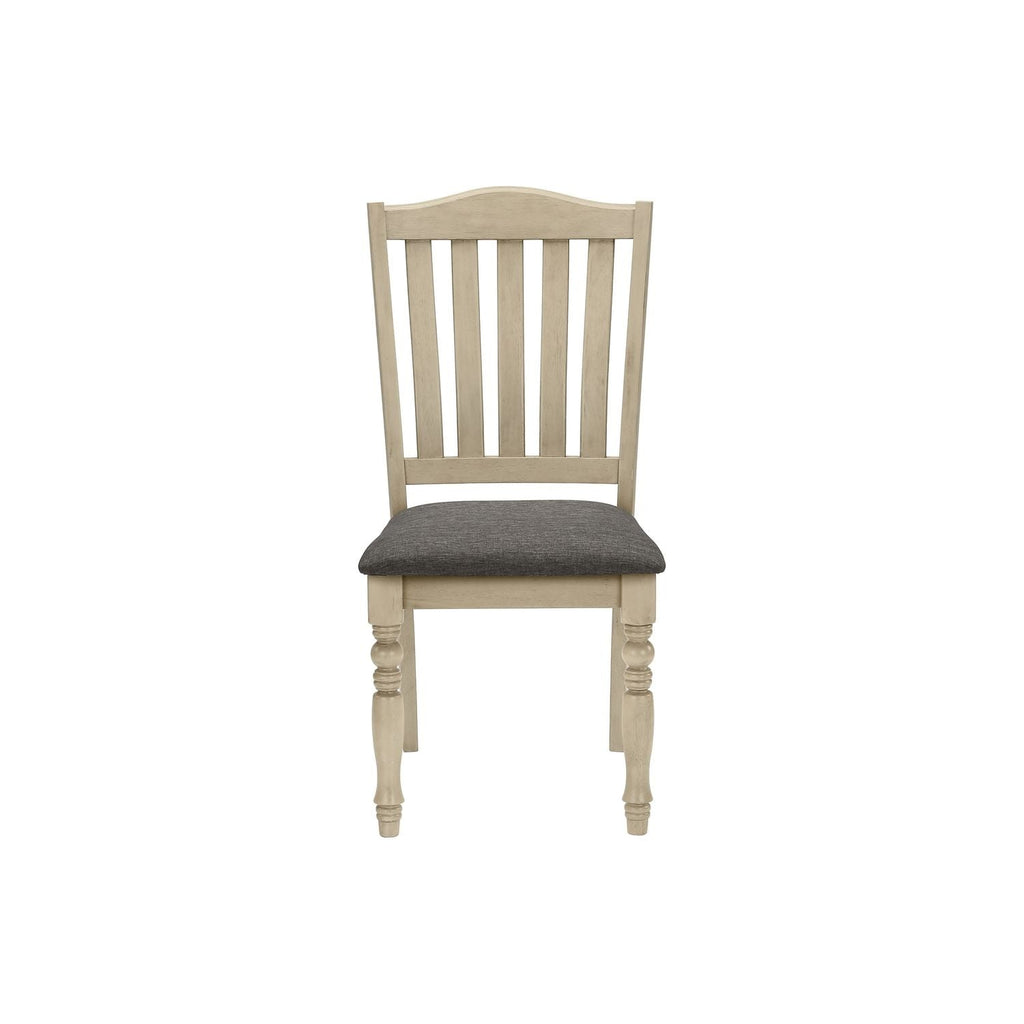 Dining Chair, Upholstered, Side, Transitional (Set of 2) - Gray