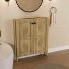 Folding Floor Cabinet With Ceramic Sink, Space Saving