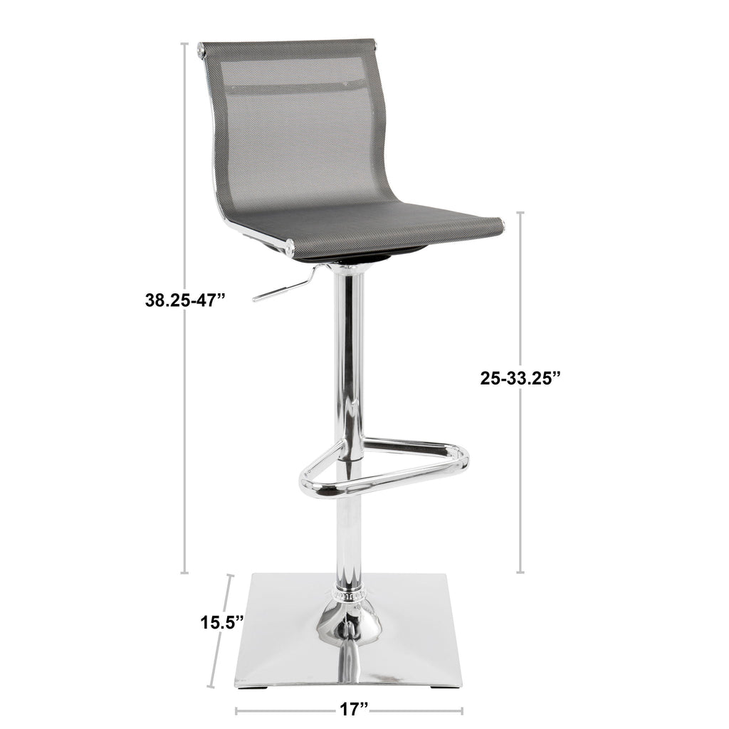 Mirage - Contemporary Adjustable Barstool With Swivel