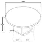 Leandro 60-inch Round Dining Table Burnished Black
