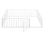 Metal Floor Bed Frame With Fence And Door