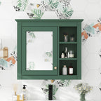 Wall Mounted Medicine Cabinet With Mirror And 3 Open Shelves