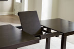 Neymorton - 7 Pc. - Rectangular Extension Table, 6 Side Chairs - Dark Grayish Brown