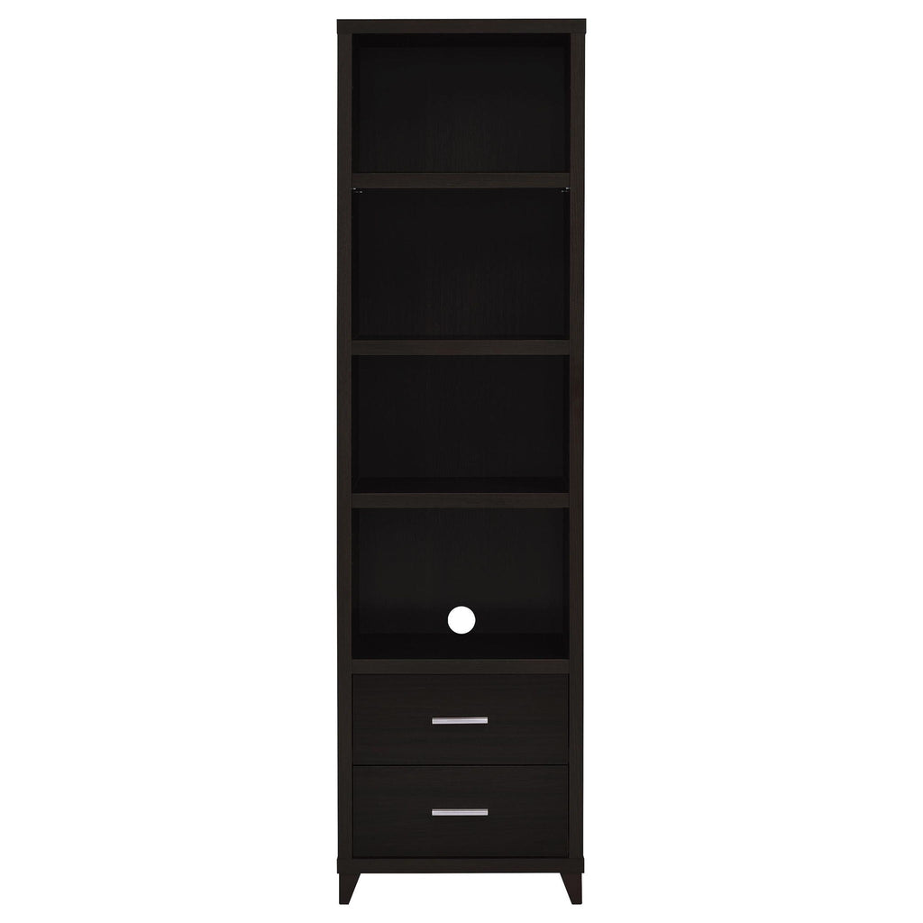 Lewes 4-shelf Engineered Wood Media Tower Cappuccino