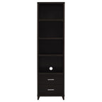 Lewes 4-shelf Engineered Wood Media Tower Cappuccino