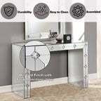 Hessa - Console Table - Mirrored & Faux Rhinestone