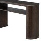 Console Table With Fluted Legs, Open Shelf