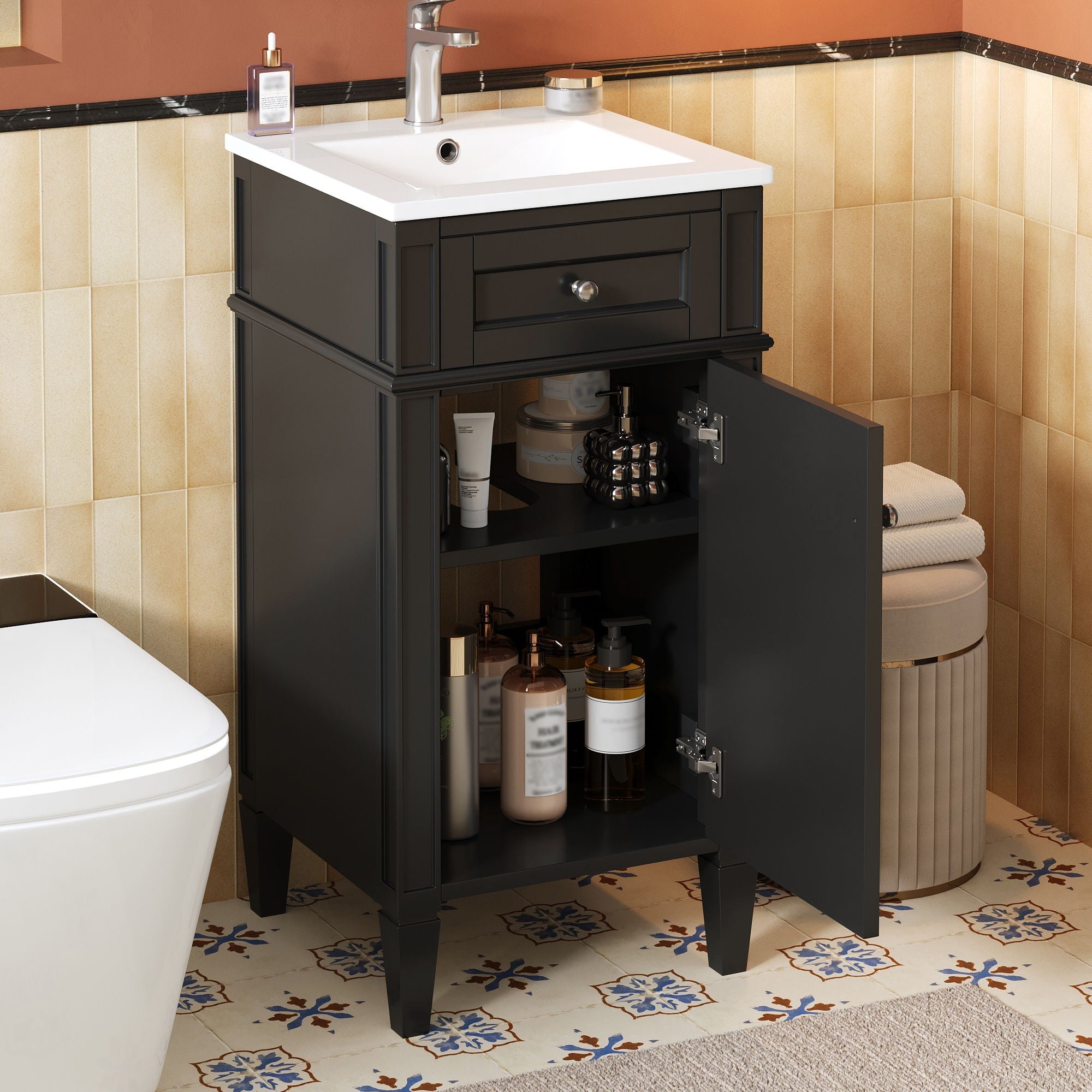 French Style Bathroom Vanity With Sink