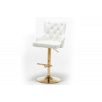 Adjustable Swivel Bar Stool With Nailhead Trim (Set of 2)