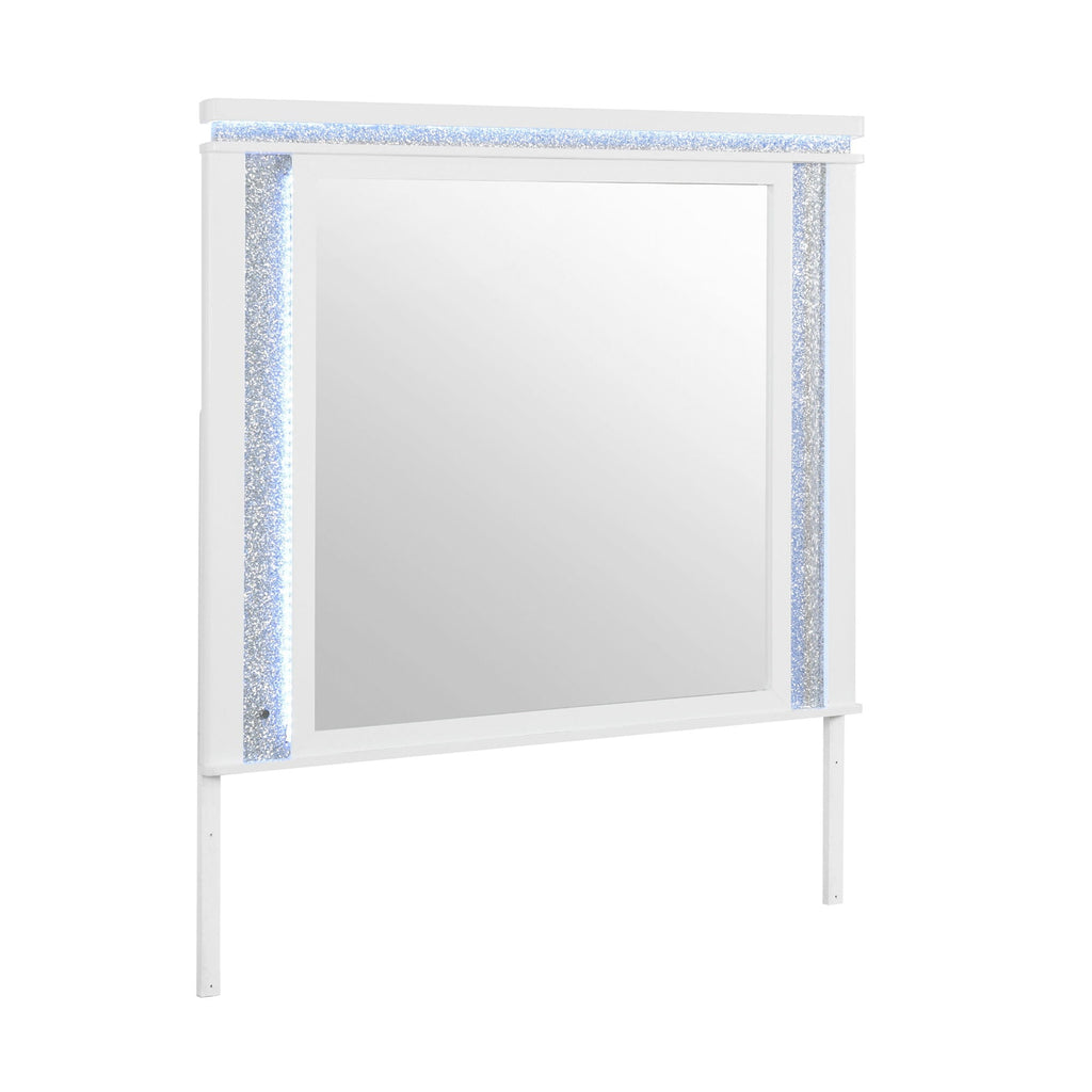Adalid - 5 Pieces Bedroom Set With LED Lights And Glittered Detailing