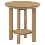 Ottowa 2-piece Round Wood Coffee Table Set Light Oak