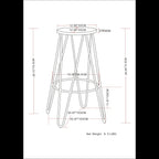 Simeon - Multifunctional Metal Stool With Wood Seat