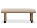 Tristan - Upholstered Backless Bench With U-Shaped Legs - Swiss Coffee