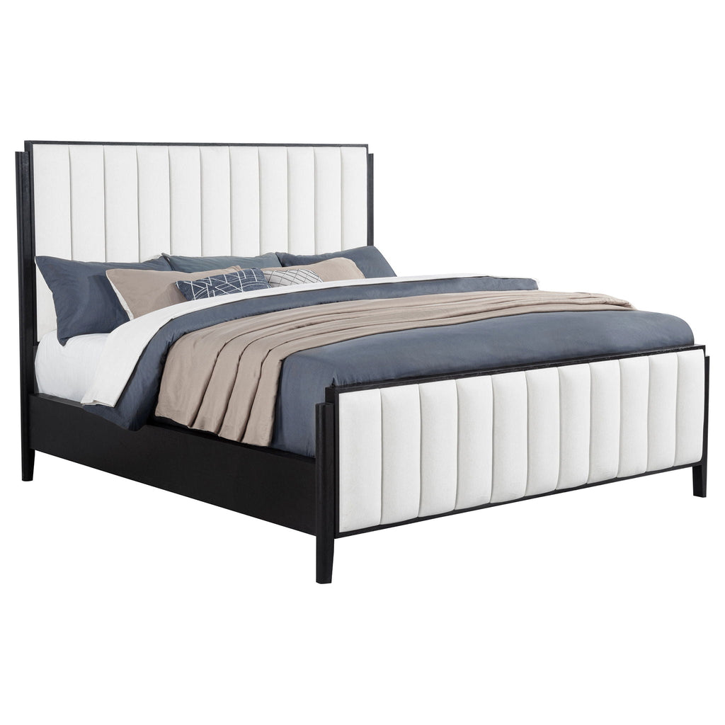 Brookmead 60-inch Upholstered California King Bed Black