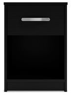 Finch - One Drawer Night Stand - 23" Height - Black