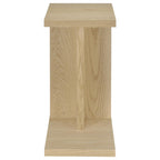 Clower Engineered Wood C-Shaped Sofa Side Table Light Oak