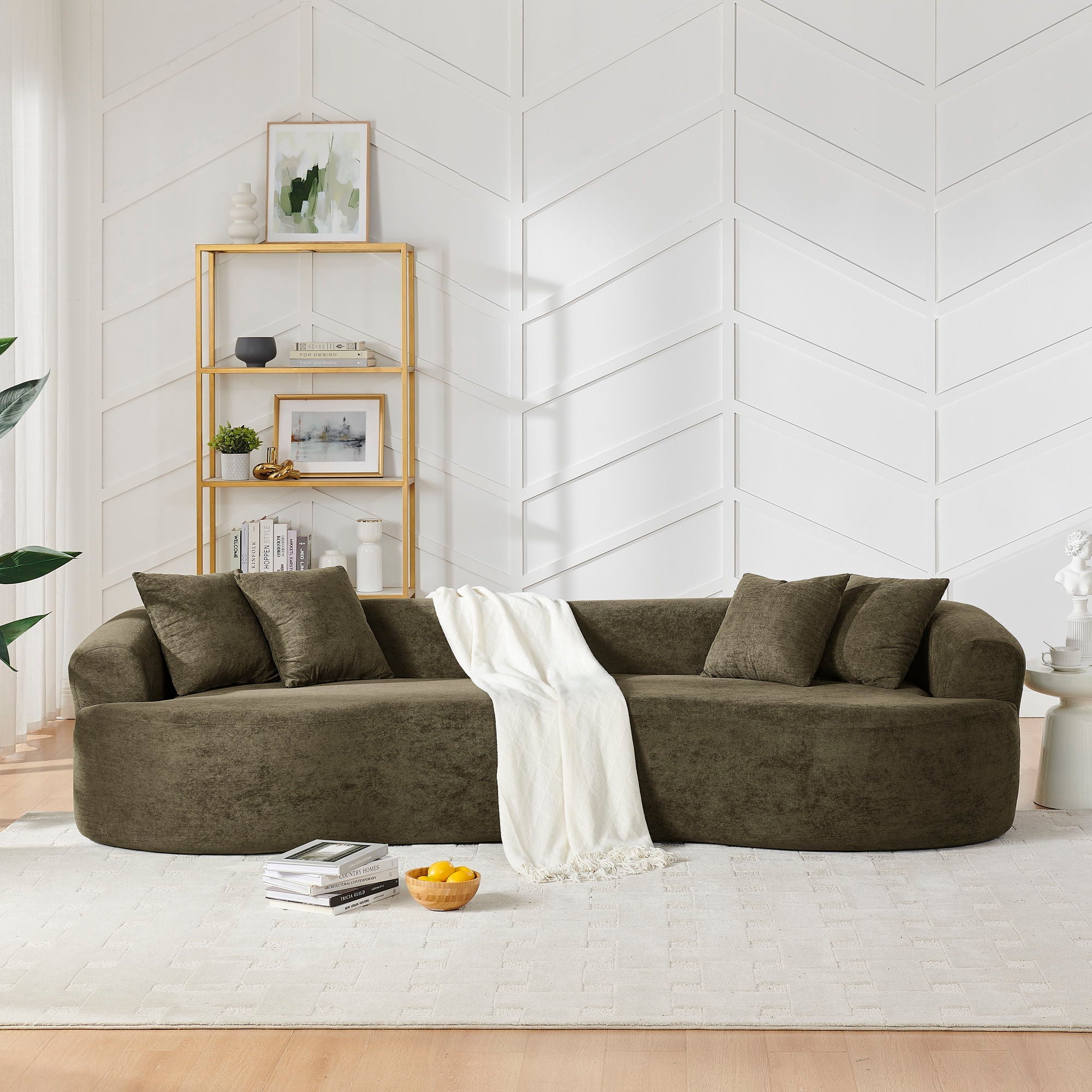 4 Seater Curved Cloud Sectional Sofa