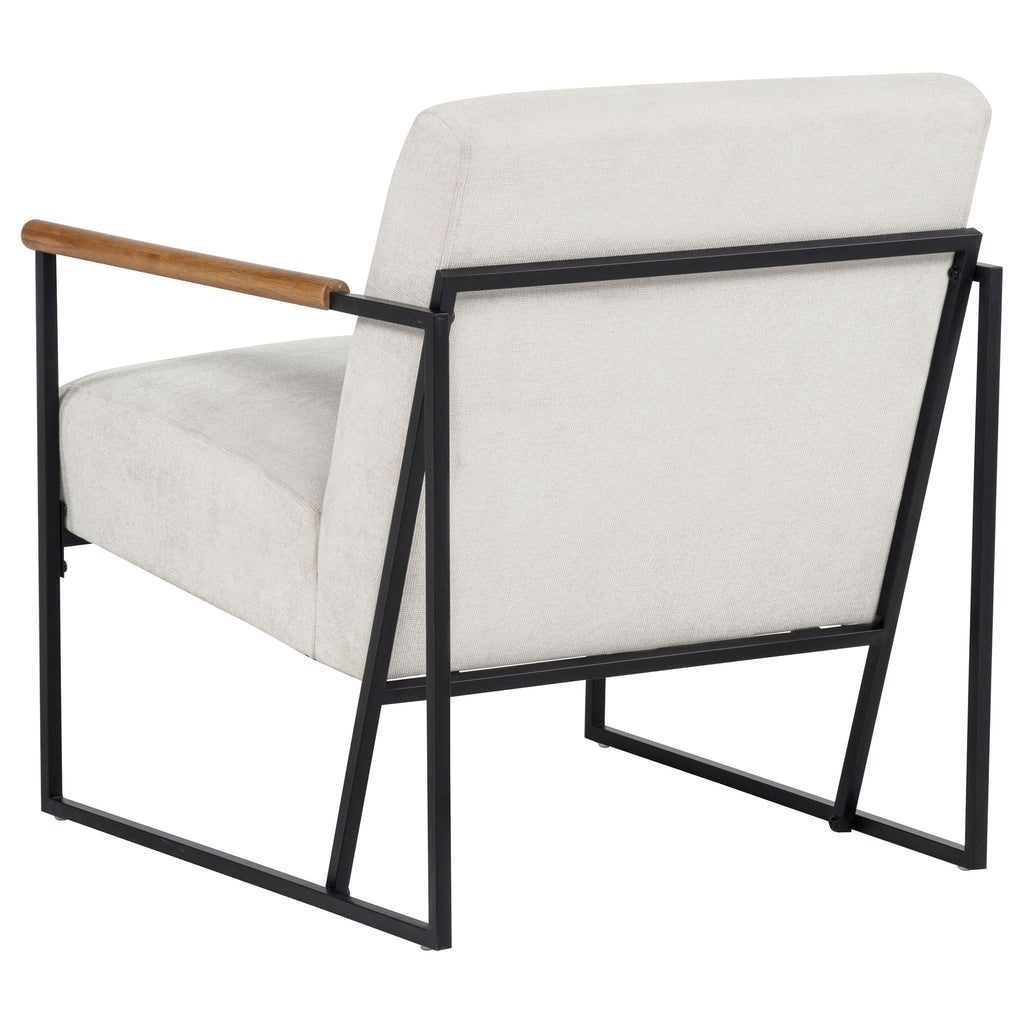 Monsen Fabric Upholstered Metal Frame Accent Chair Ivory