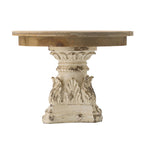 Cake Stand, Wood Cake Plate With Magnesium Base - Cream / Brown